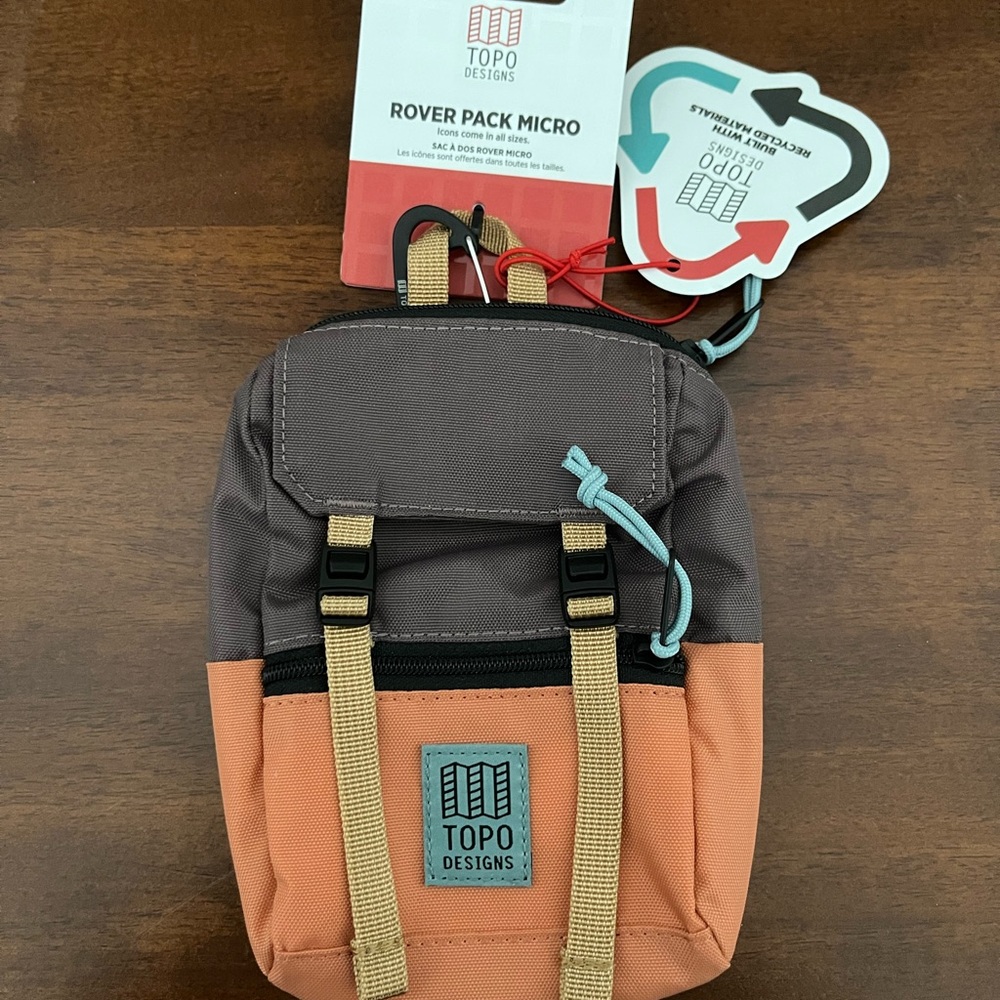 Topo Designs Rover Pack Micro Coral and Brown